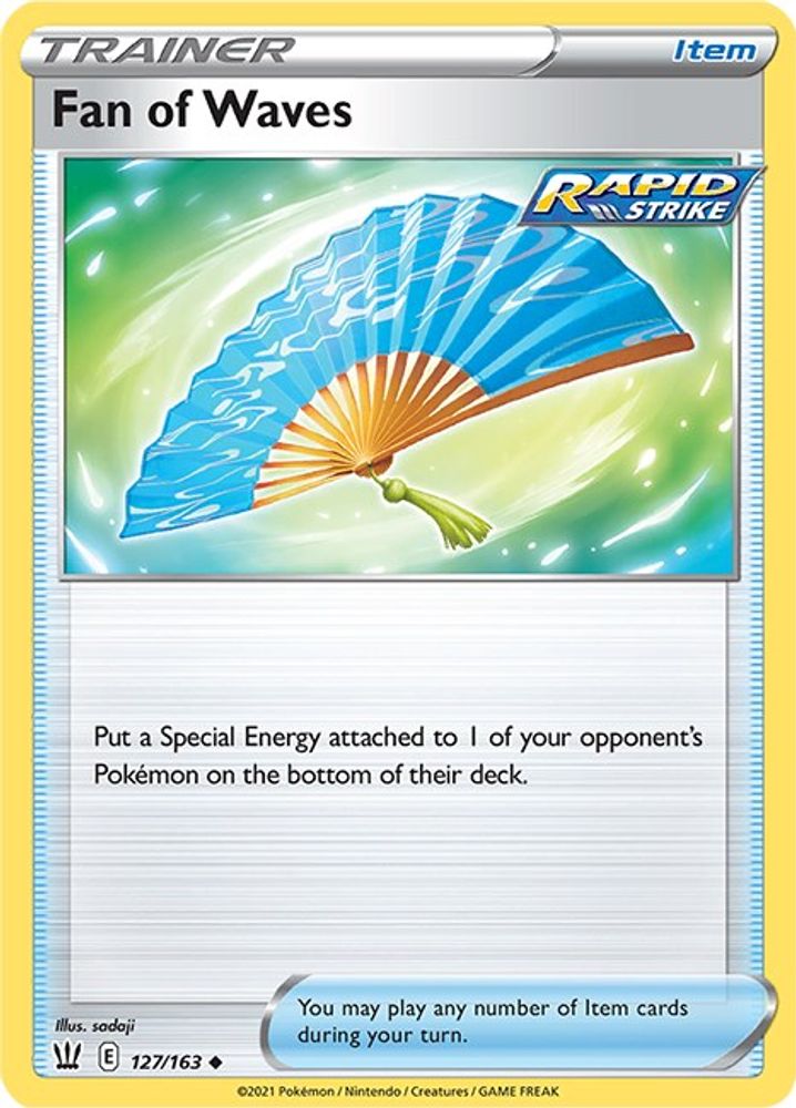 Fan of Waves 127/163 - Reverse Holofoil SWSH05 Battle Styles - Uncommon