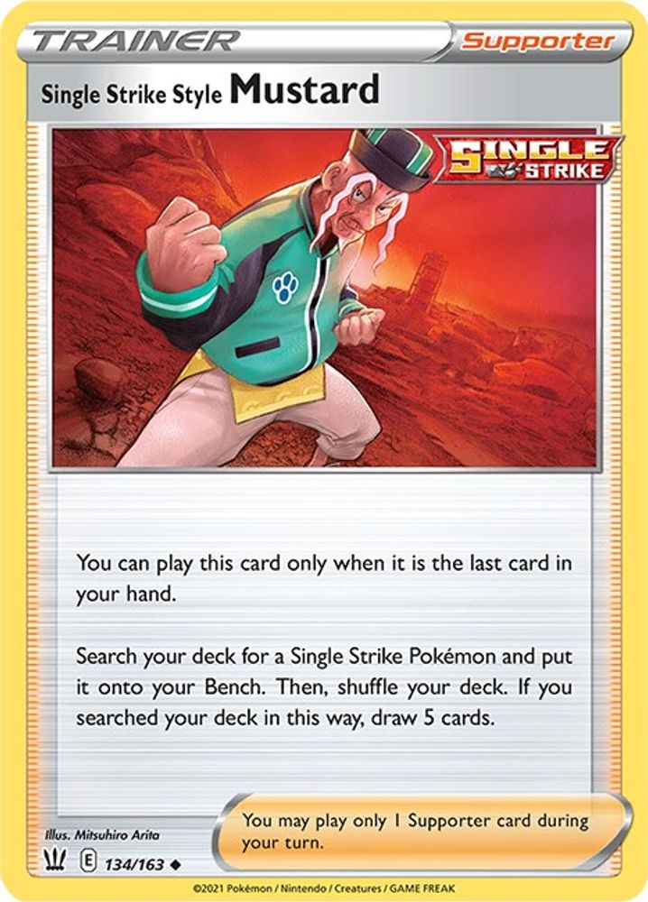 Single Strike Style Mustard 134/163 SWSH05 Battle Styles - Uncommon