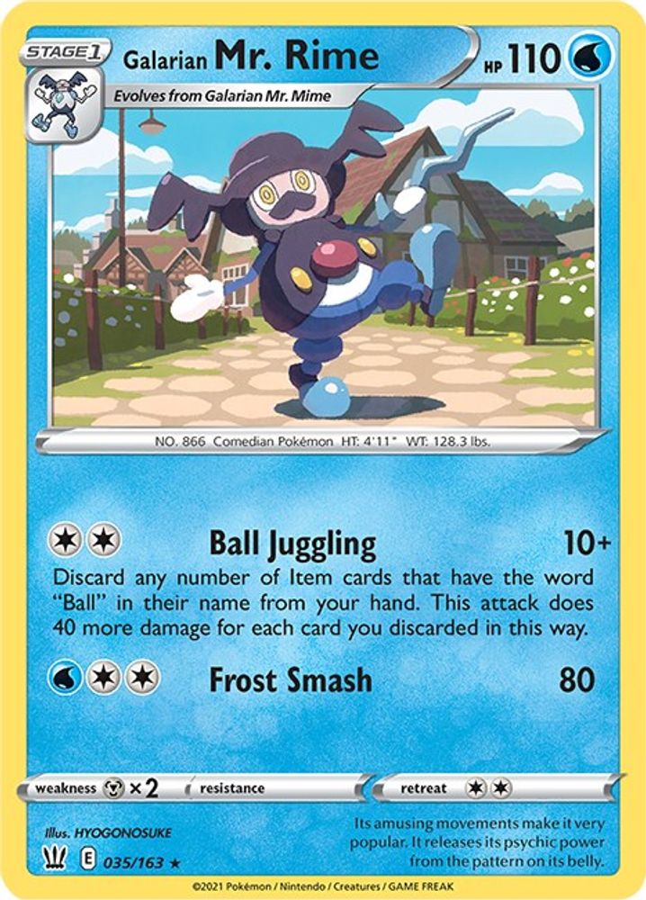 Galarian Mr. Rime 035 - Reverse Holofoil SWSH05 Battle Styles - Rare