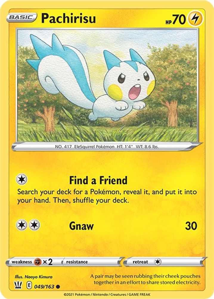 Pachirisu 049 - Reverse Holofoil SWSH05 Battle Styles - Common