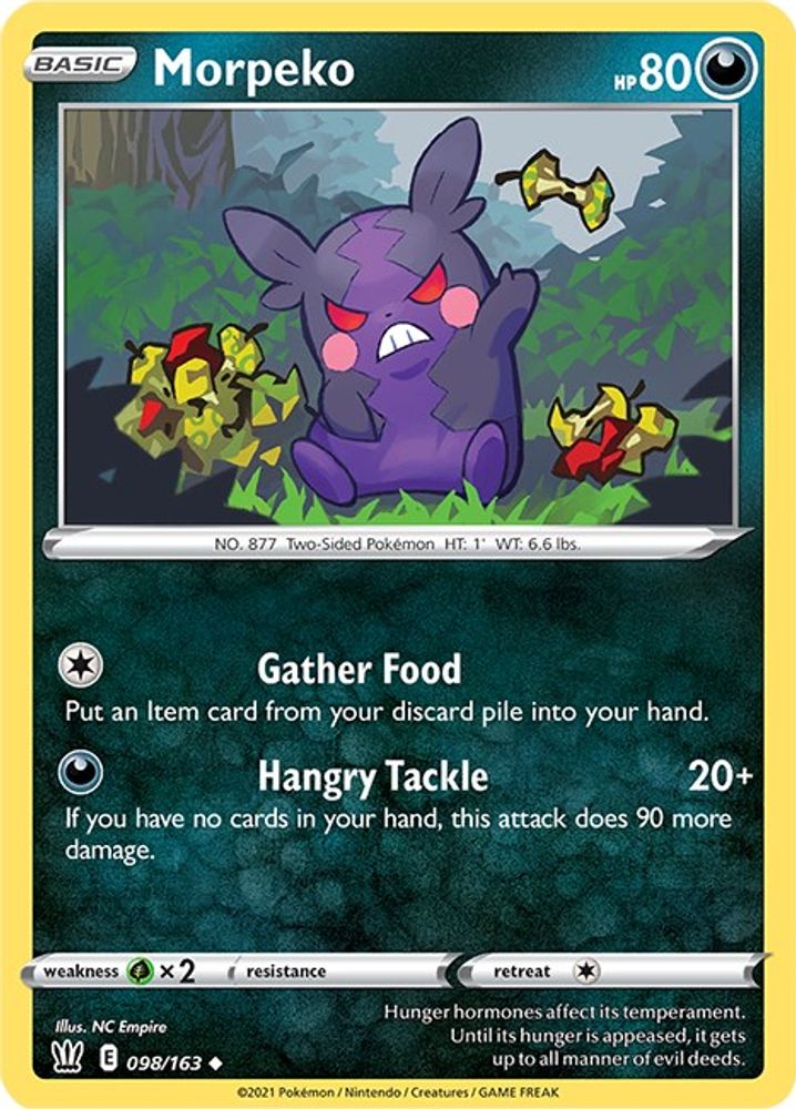 Morpeko 098 - Reverse Holofoil SWSH05 Battle Styles - Uncommon