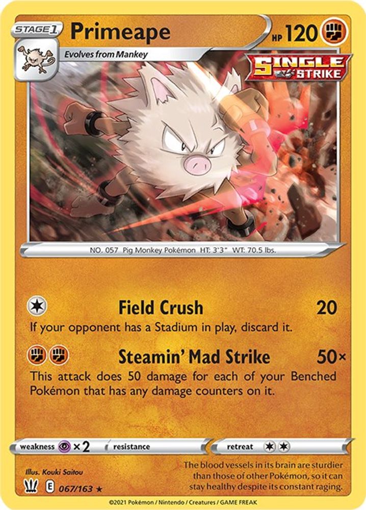 Primeape 067 SWSH05 Battle Styles - Rare