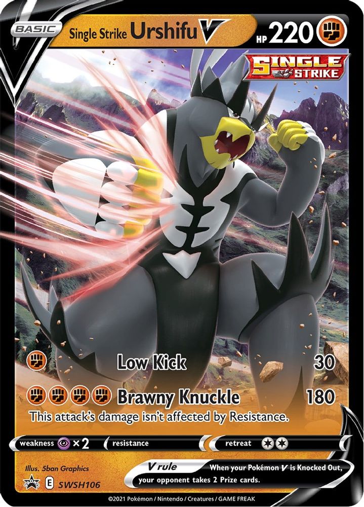 Single Strike Urshifu V SWSH106 - Holofoil SWSH Sword & Shield Promo Cards - Promo