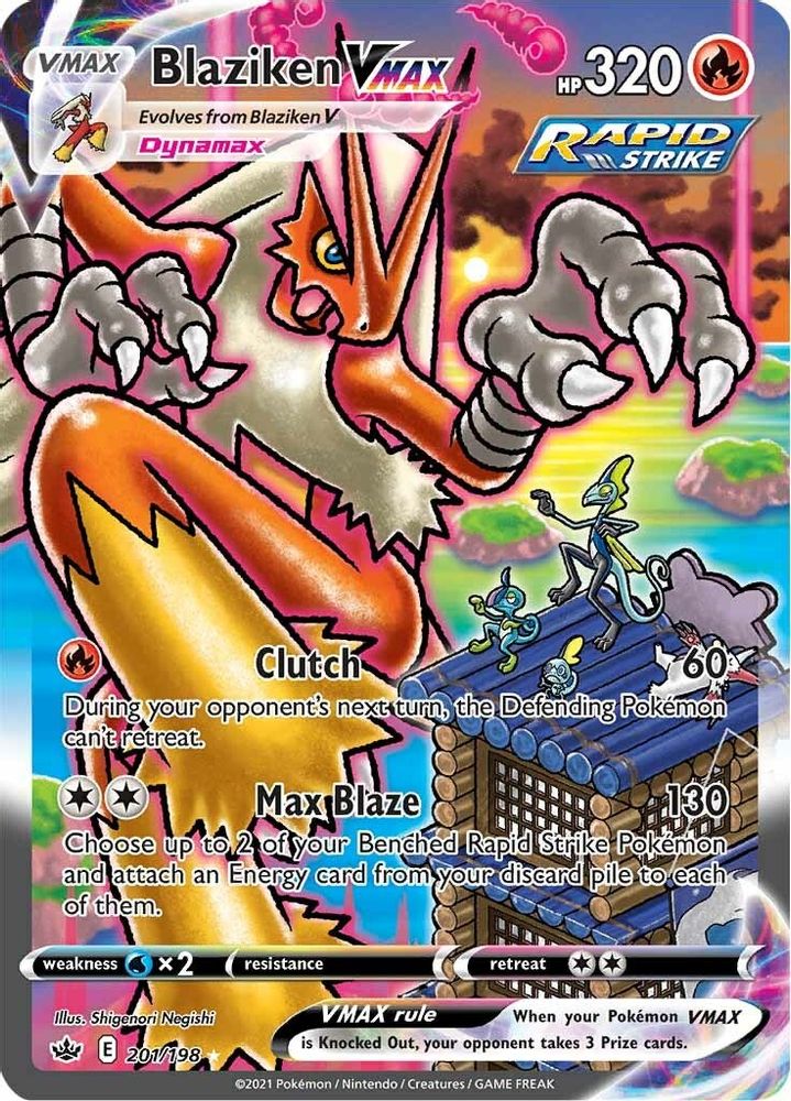 Blaziken VMAX (Alternate Art Secret) - Holofoil SWSH06 Chilling Reign - Secret Rare