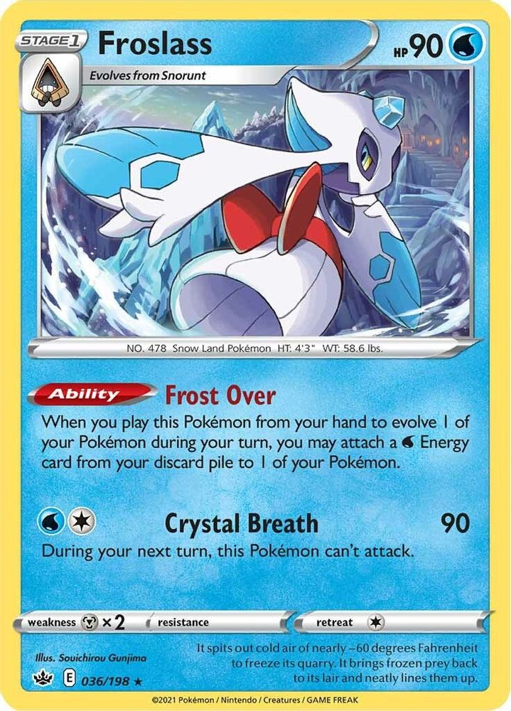 Froslass 036 - Reverse Holofoil SWSH06 Chilling Reign - Holo Rare