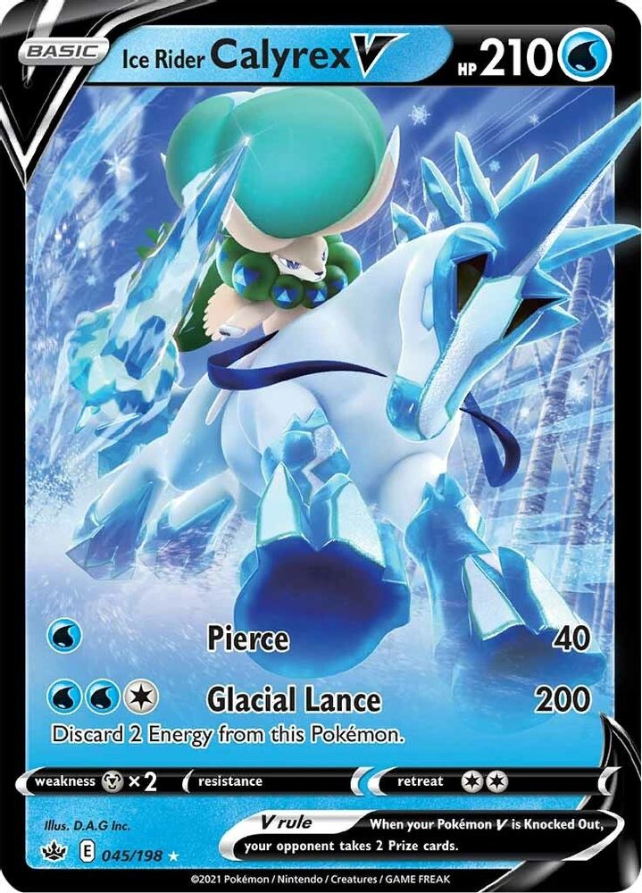 Ice Rider Calyrex V 045 - Holofoil SWSH06 Chilling Reign - Ultra Rare