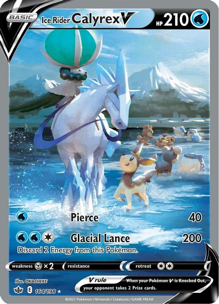Ice Rider Calyrex V (Alternate Full Art) 164 - Holofoil SWSH06 Chilling Reign - Ultra Rare