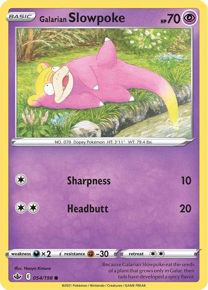 Galarian Slowpoke 054 SWSH06 Chilling Reign - Common