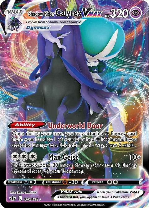 Shadow Rider Calyrex VMAX 075 - Holofoil SWSH06 Chilling Reign - Ultra Rare