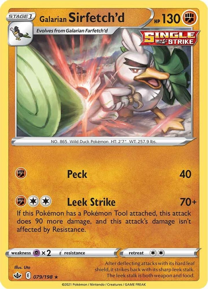 Galarian Sirfetch'd 079 SWSH06 Chilling Reign - Rare