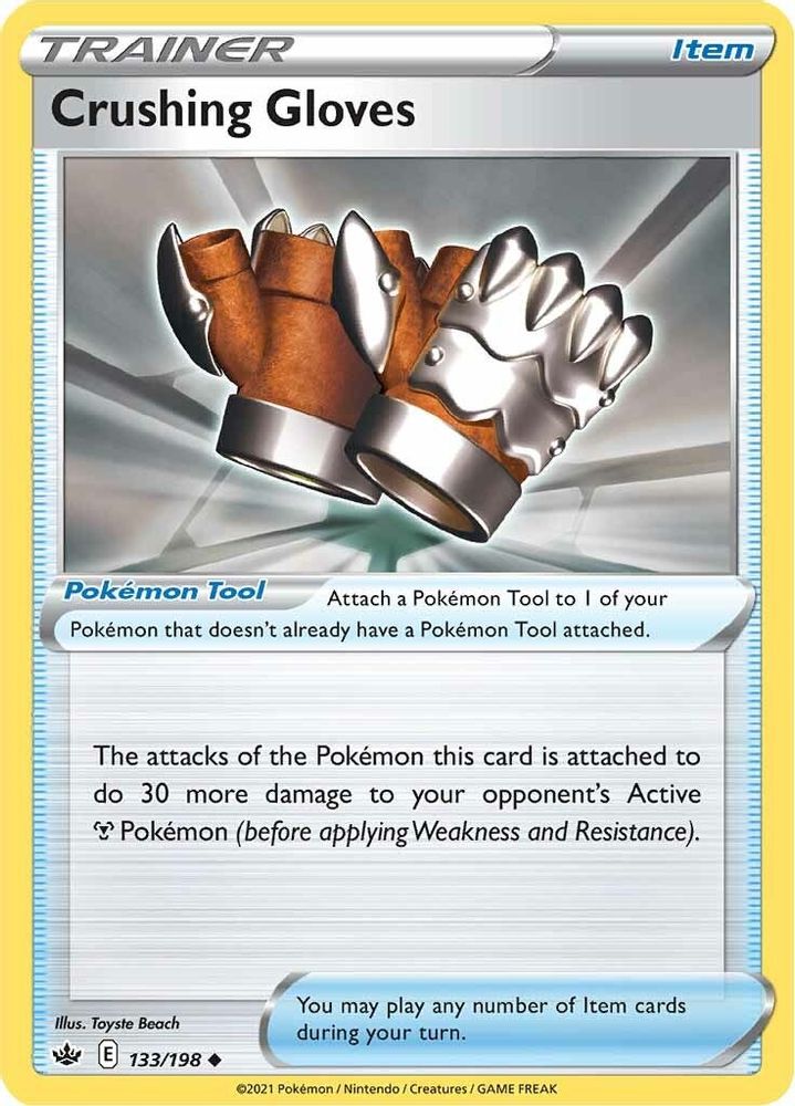 Crushing Gloves 133 - Reverse Holofoil SWSH06 Chilling Reign - Uncommon