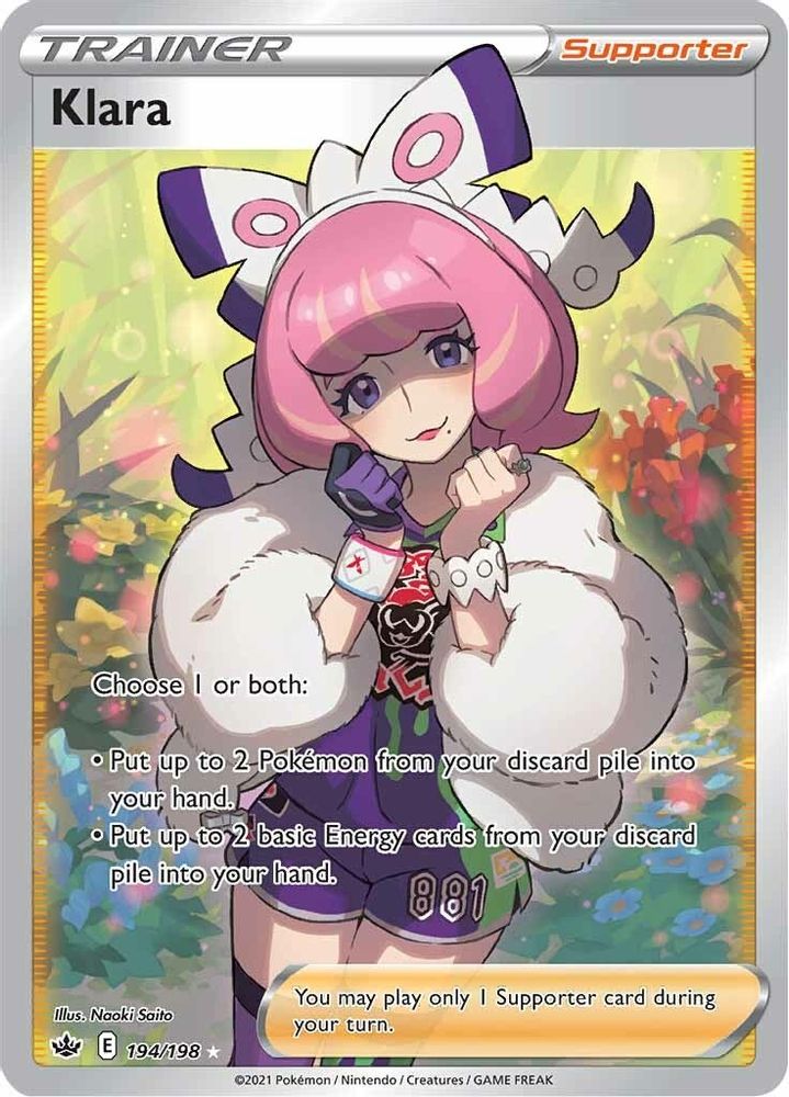 Klara (Full Art) 194 - Holofoil SWSH06 Chilling Reign - Ultra Rare