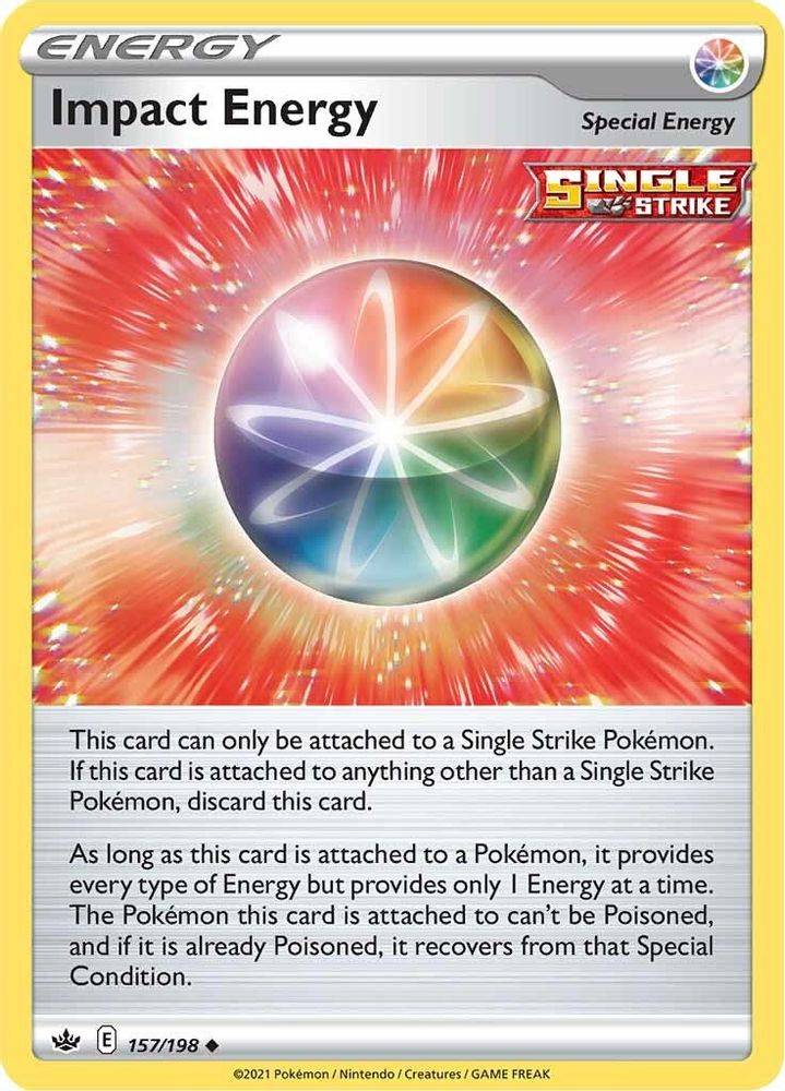 Impact Energy 157 - Reverse Holofoil SWSH06 Chilling Reign - Uncommon