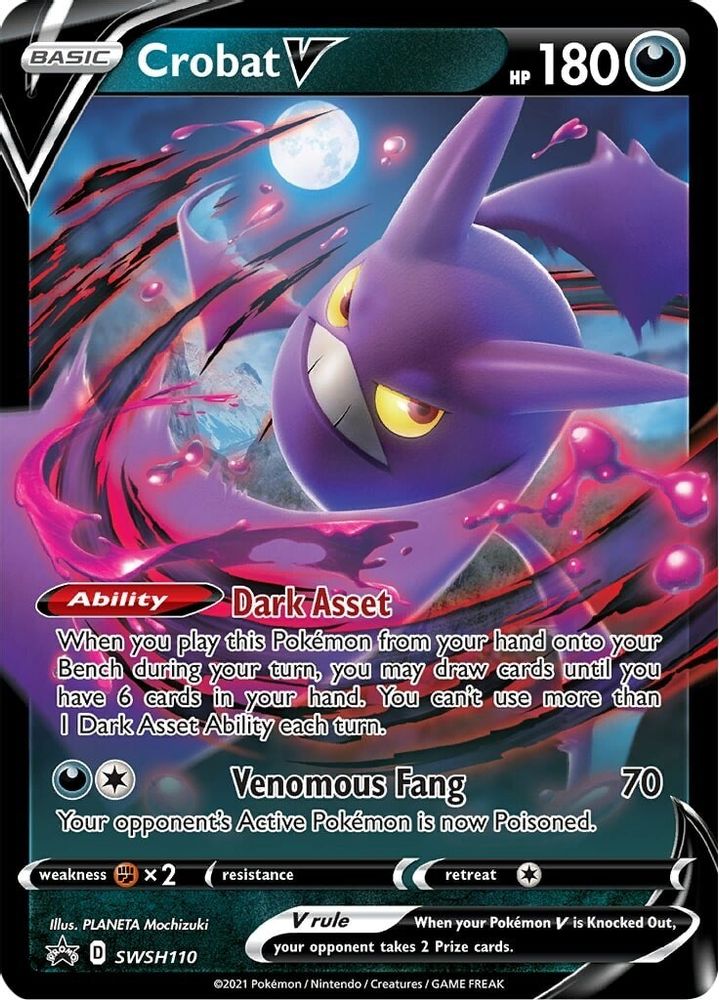 Crobat V SWSH110 - Holofoil SWSH Sword & Shield Promo Cards - Promo