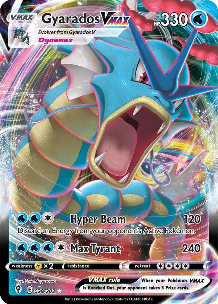 Gyarados VMAX 029 - Holofoil SWSH07 Evolving Skies - Ultra Rare