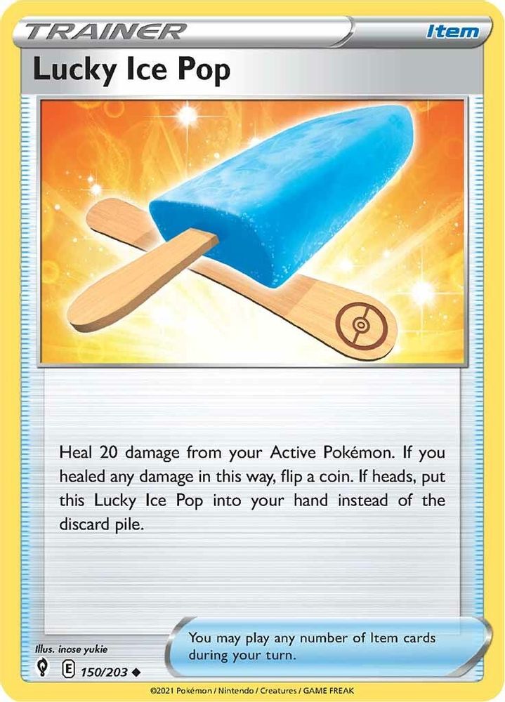 Lucky Ice Pop 150 - Reverse Holofoil SWSH07 Evolving Skies - Uncommon