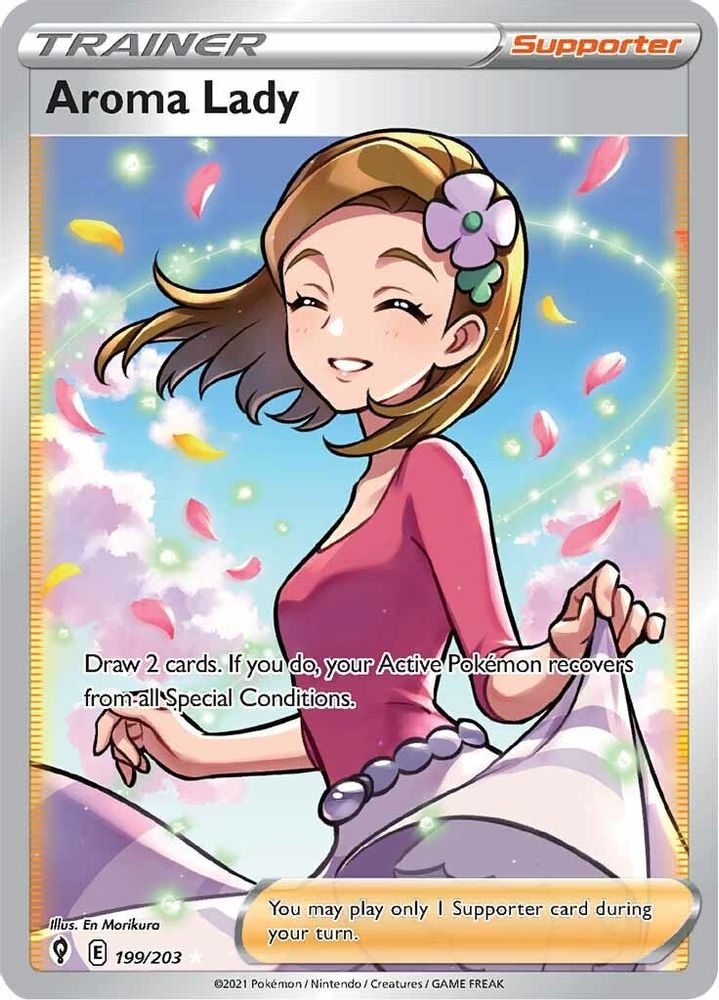 Aroma Lady (Full Art) 199 - Holofoil SWSH07 Evolving Skies - Ultra Rare