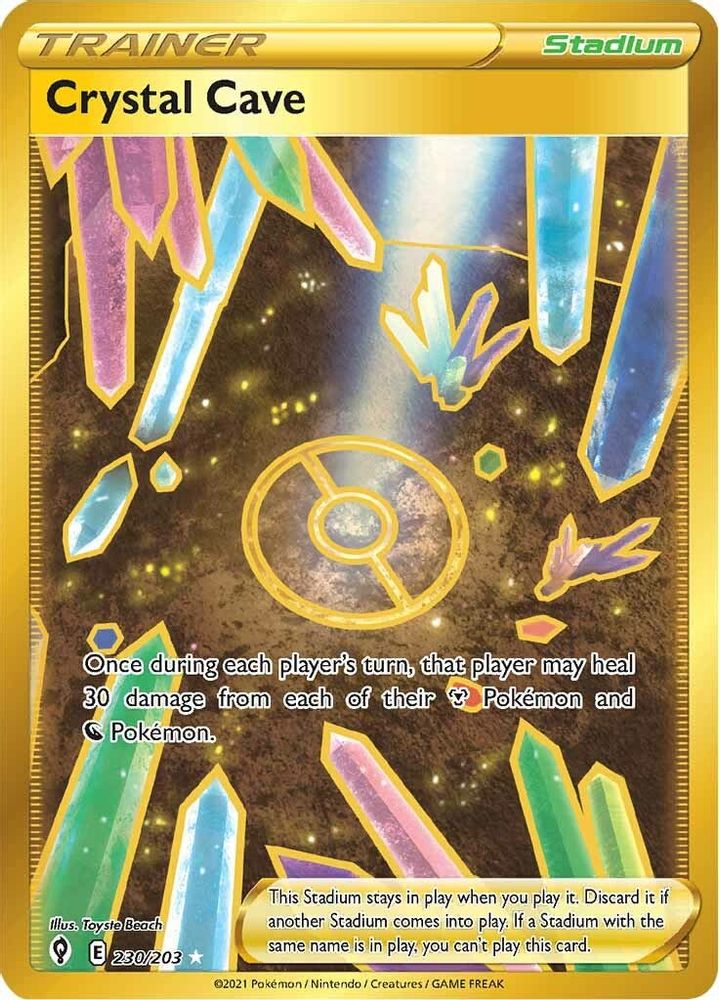 Crystal Cave (Secret) 230 - Holofoil SWSH07 Evolving Skies - Secret Rare