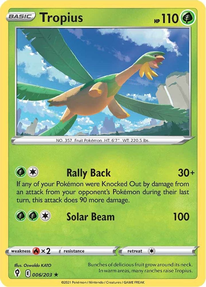 Tropius 006 SWSH07 Evolving Skies - Rare