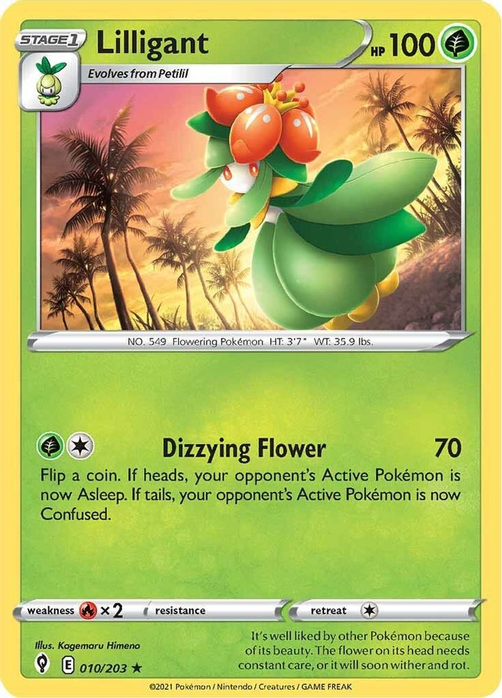 Lilligant 010 SWSH07 Evolving Skies - Rare