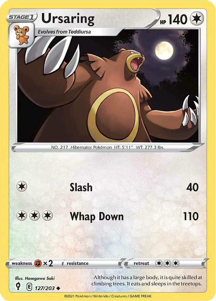 Ursaring 127 SWSH07 Evolving Skies - Uncommon