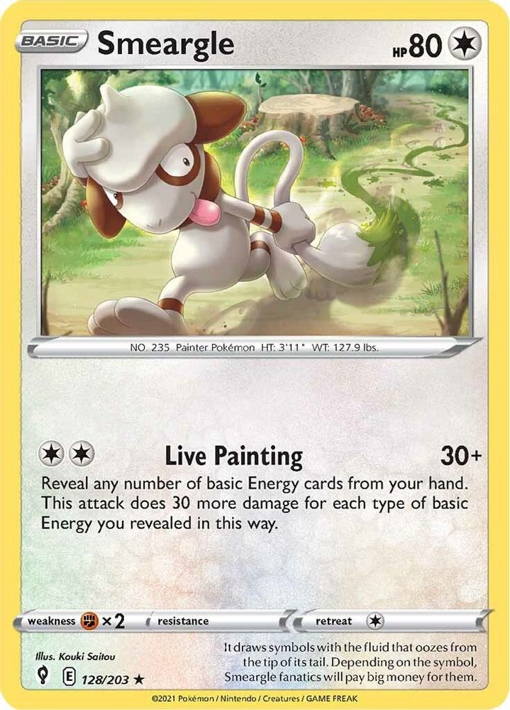 Smeargle 128 SWSH07 Evolving Skies - Rare