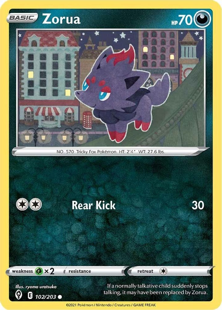 Zorua 102 SWSH07 Evolving Skies - Common