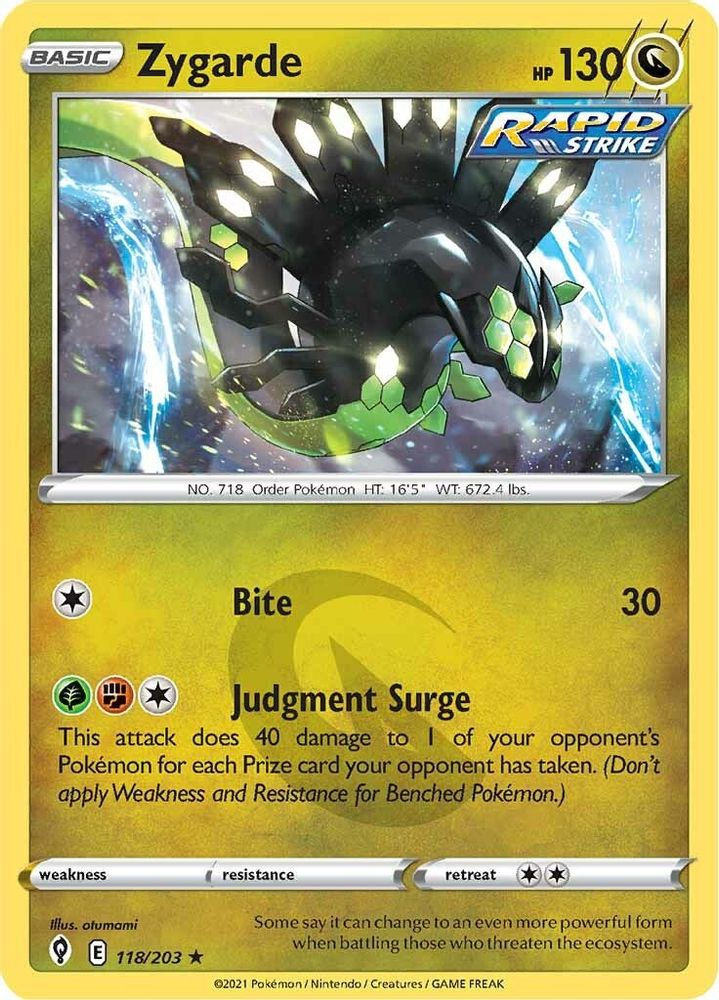 Zygarde 118 - Holofoil SWSH07 Evolving Skies - Holo Rare
