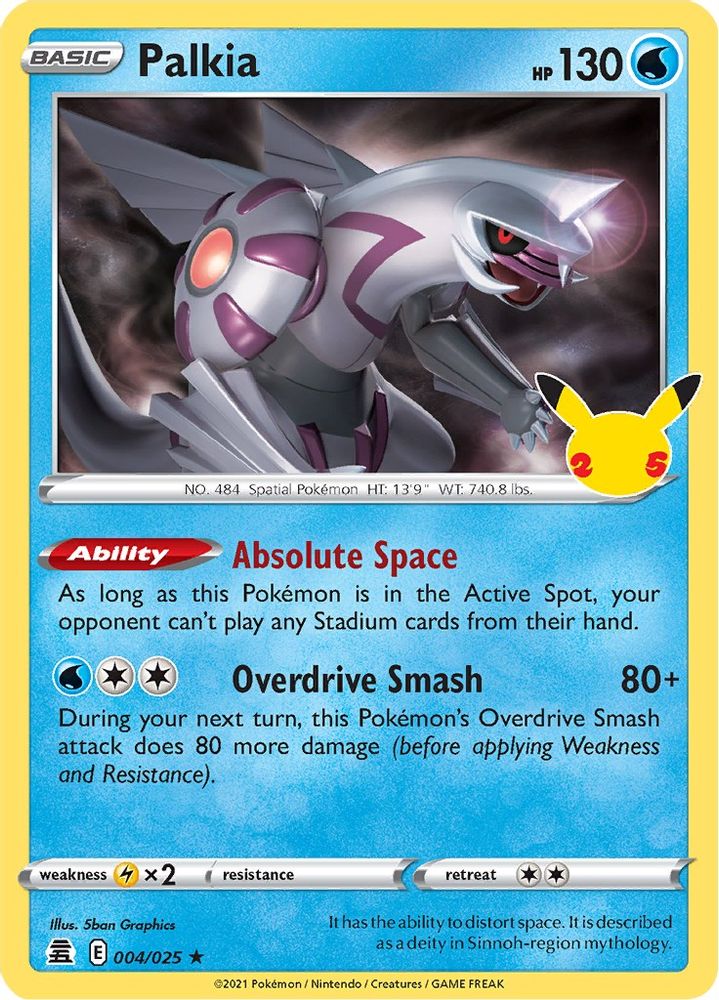 Palkia 004 - Holofoil Celebrations - Holo Rare