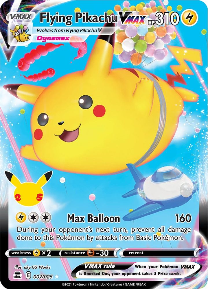 Flying Pikachu VMAX 007 - Holofoil Celebrations - Ultra Rare