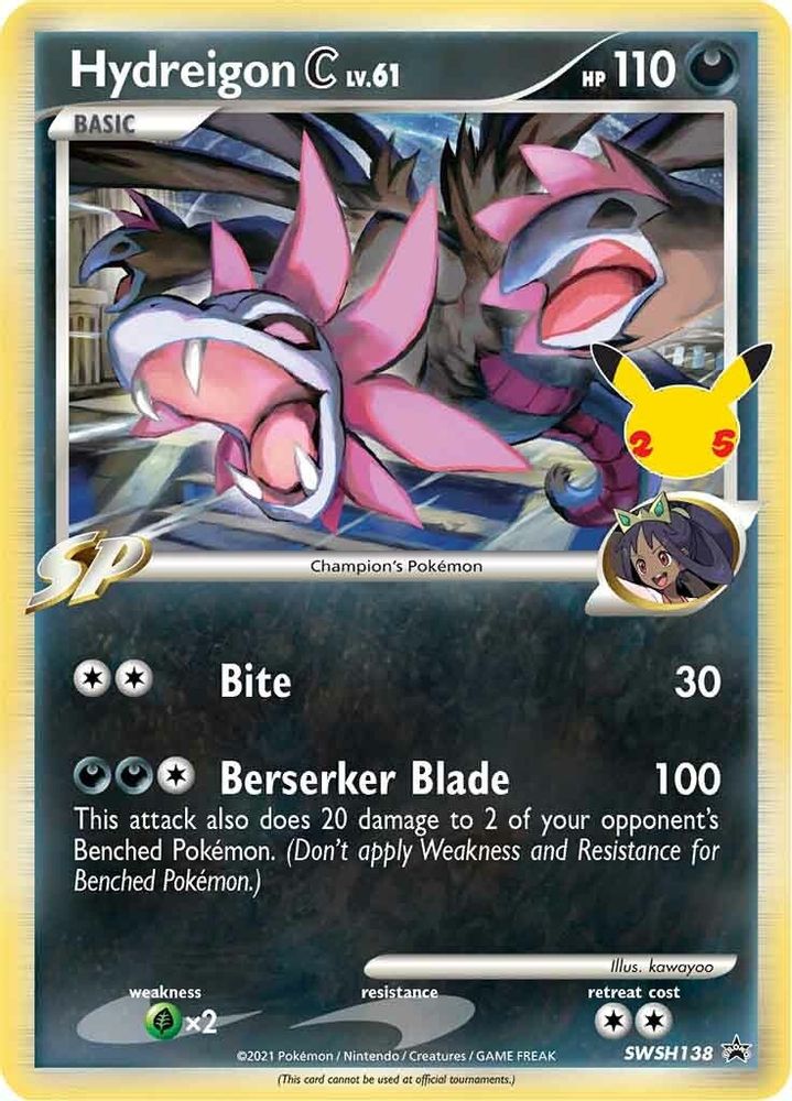 Hydreigon C lv.61 SWSH138 - Holofoil SWSH Sword & Shield Promo Cards - Promo