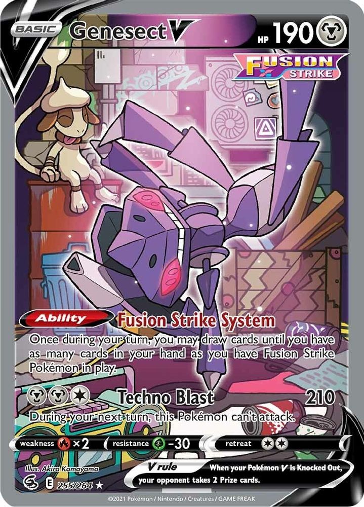 Genesect V (Alternate Full Art) 255 - Holofoil SWSH08 Fusion Strike - Ultra Rare