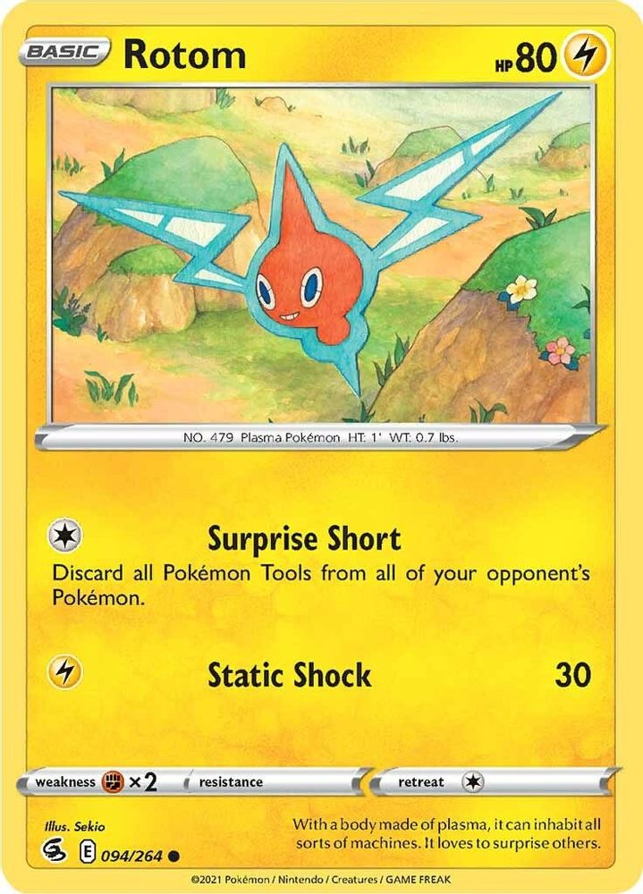 Rotom 094 - Reverse Holofoil SWSH08 Fusion Strike - Common