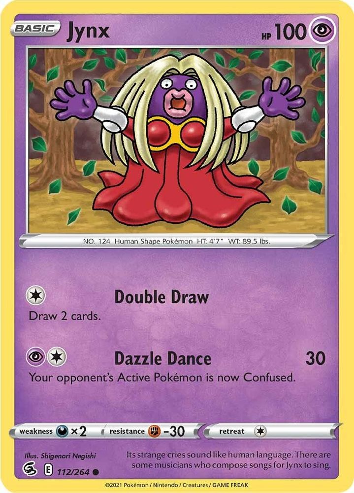 Jynx 112 - Reverse Holofoil SWSH08 Fusion Strike - Common
