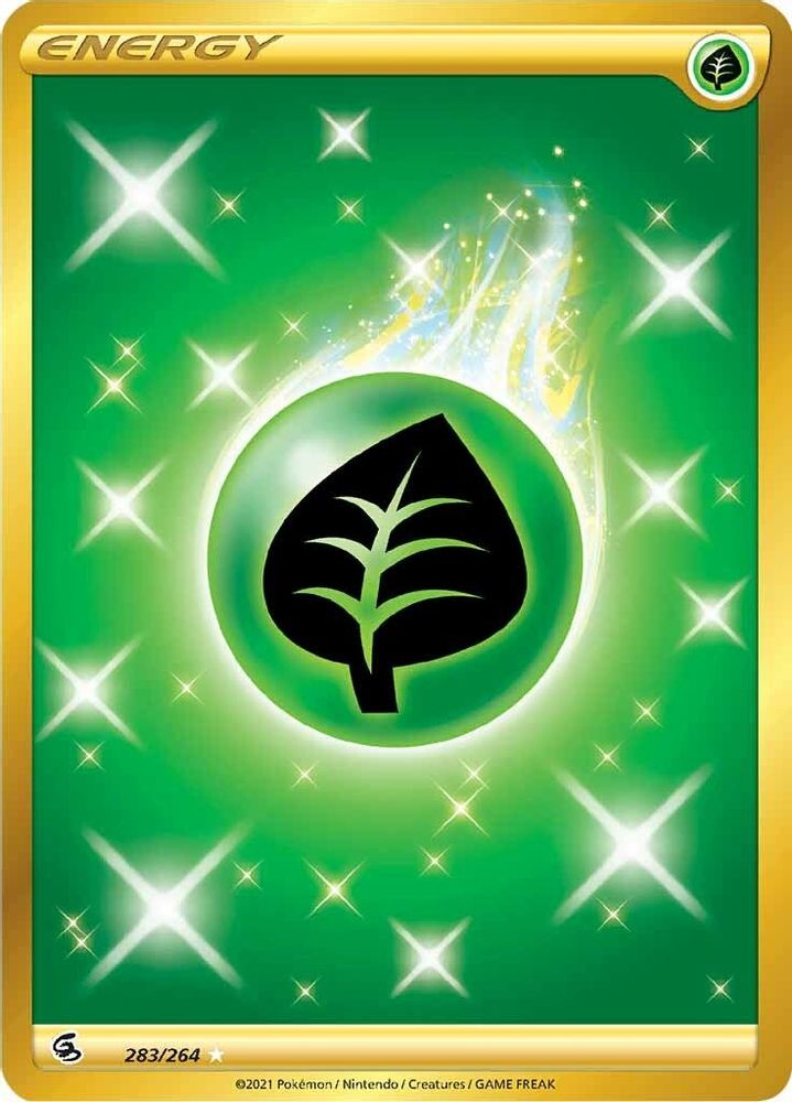 Grass Energy (Secret) 283 - Holofoil SWSH08 Fusion Strike - Secret Rare