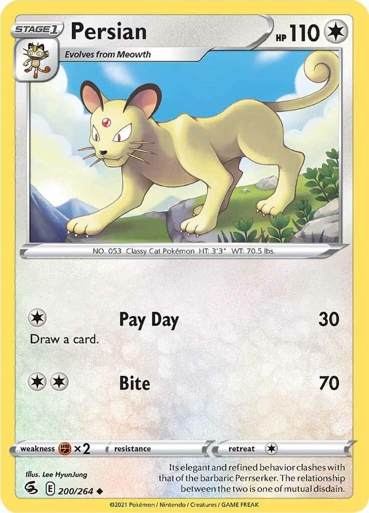 Persian 200 SWSH08 Fusion Strike - Uncommon