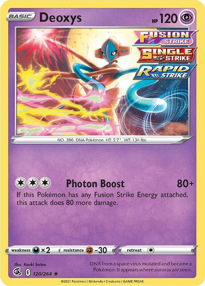 Deoxys 120 - Holofoil SWSH08 Fusion Strike - Holo Rare
