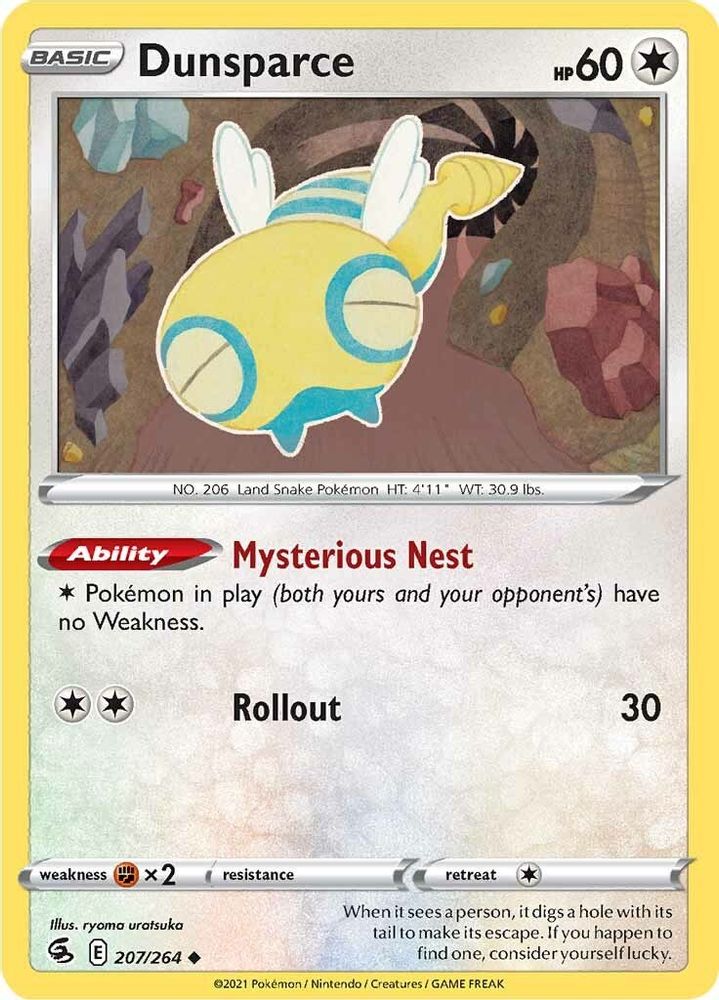 Dunsparce 207 SWSH08 Fusion Strike - Uncommon