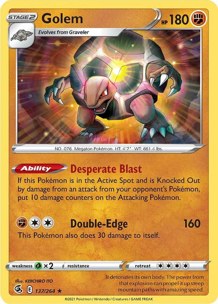 Golem 137 SWSH08 Fusion Strike - Rare