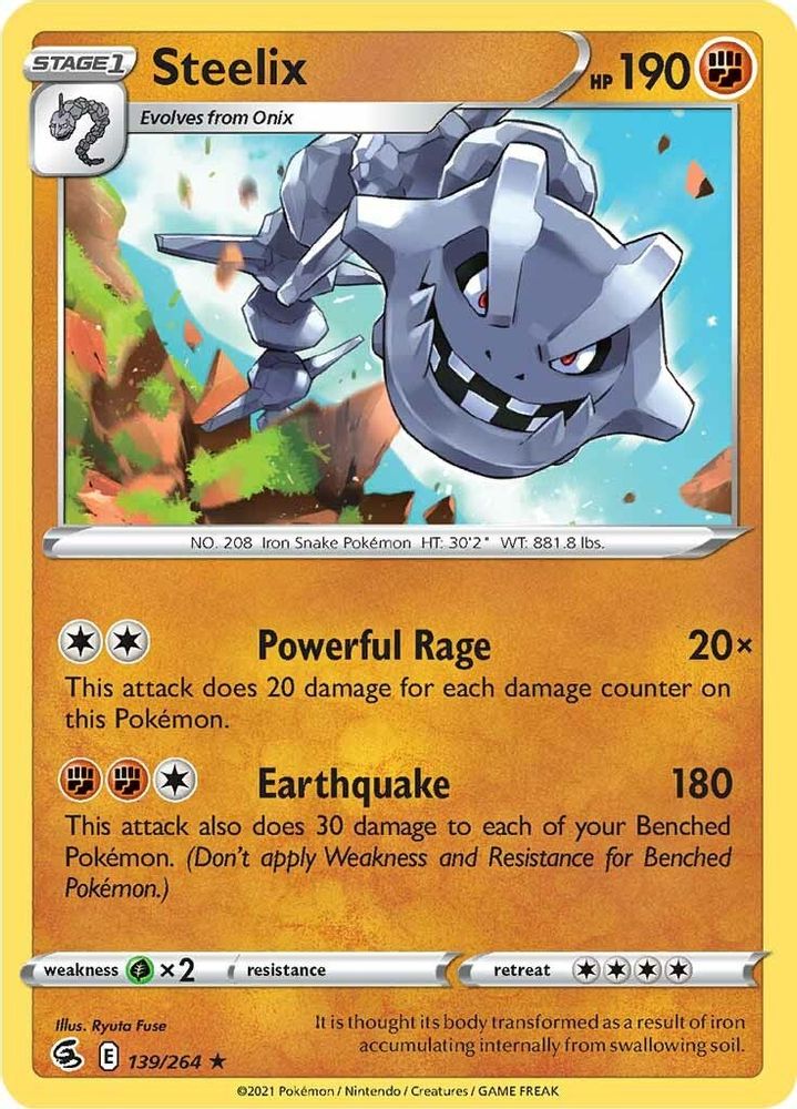 Steelix 139 - Holofoil SWSH08 Fusion Strike - Holo Rare