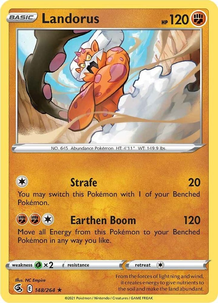 Landorus 148 - Holofoil SWSH08 Fusion Strike - Holo Rare
