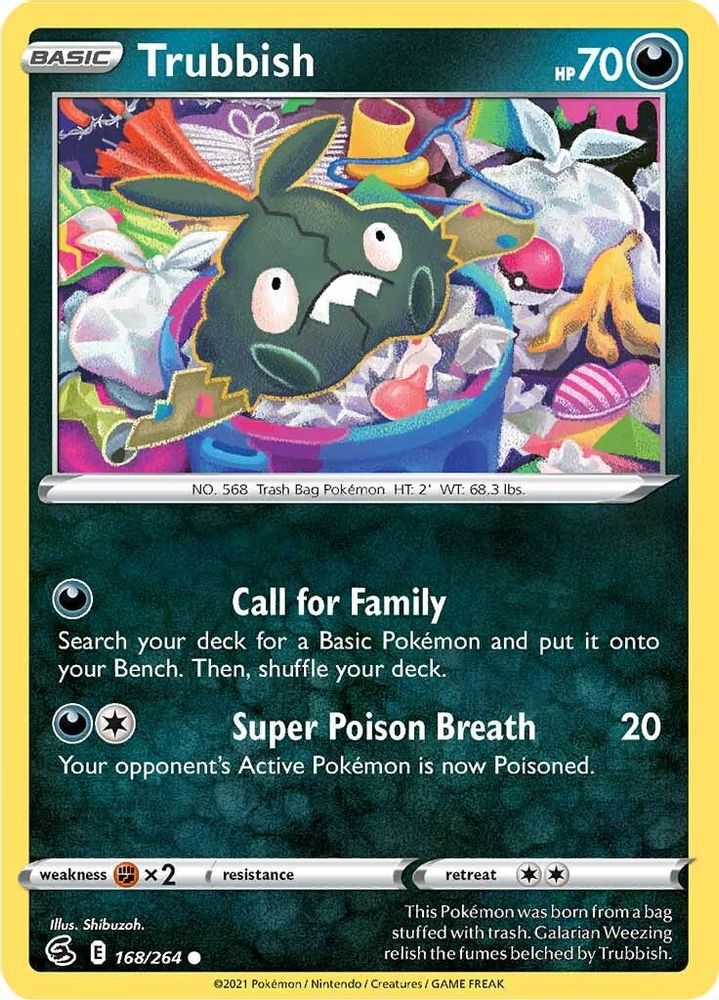 Trubbish 168 SWSH08 Fusion Strike - Common