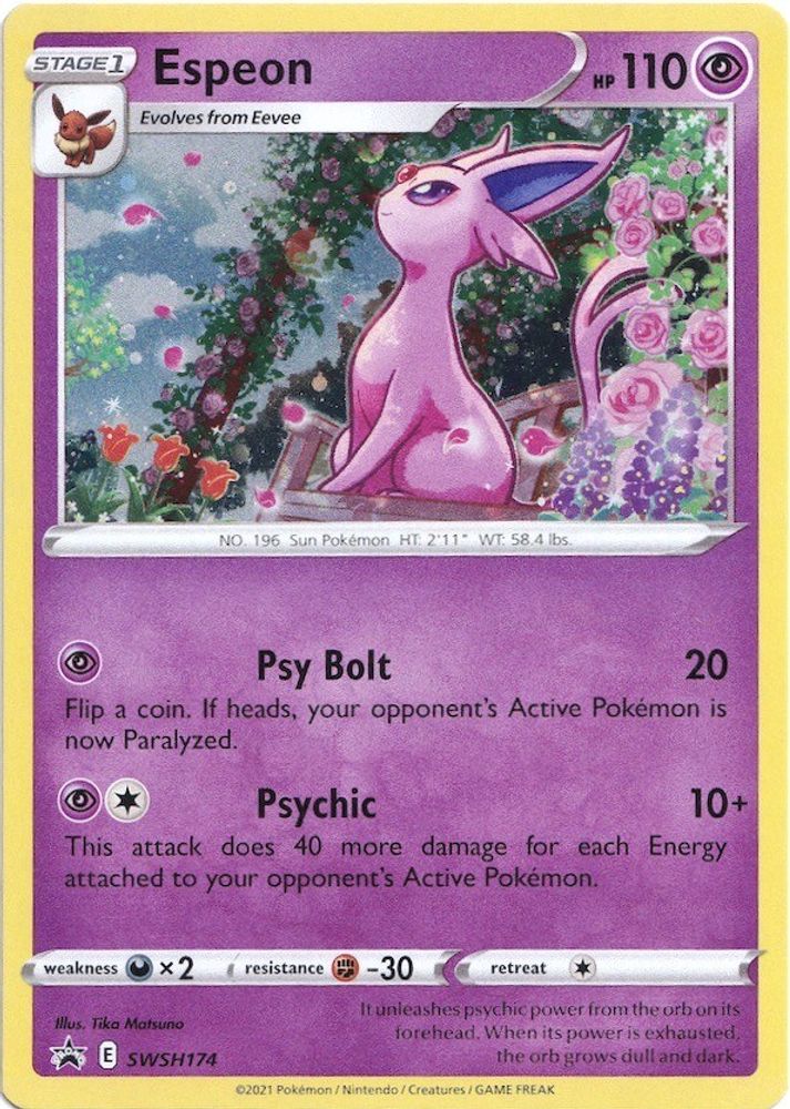 Espeon SWSH174 - Holofoil SWSH Sword & Shield Promo Cards - Promo