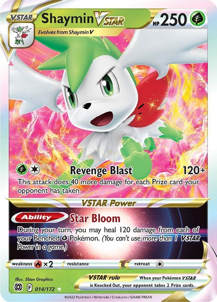 Shaymin VSTAR 014 - Holofoil SWSH09 Brilliant Stars - Ultra Rare
