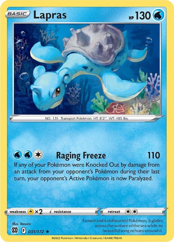 Lapras 031 SWSH09 Brilliant Stars - Rare