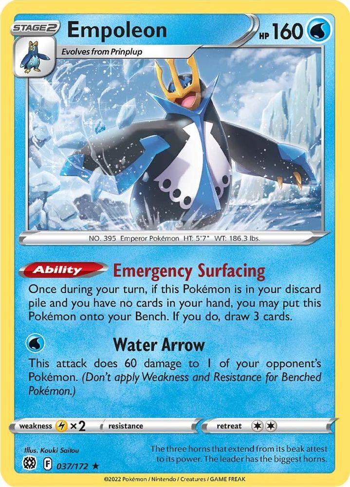 Empoleon 037 - Reverse Holofoil SWSH09 Brilliant Stars - Holo Rare