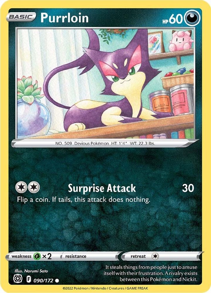 Purrloin 090 SWSH09 Brilliant Stars - Common