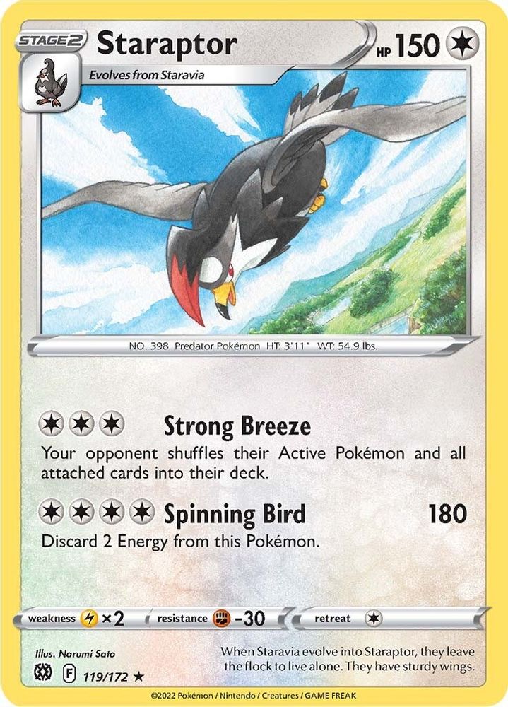 Staraptor 119 SWSH09 Brilliant Stars - Rare