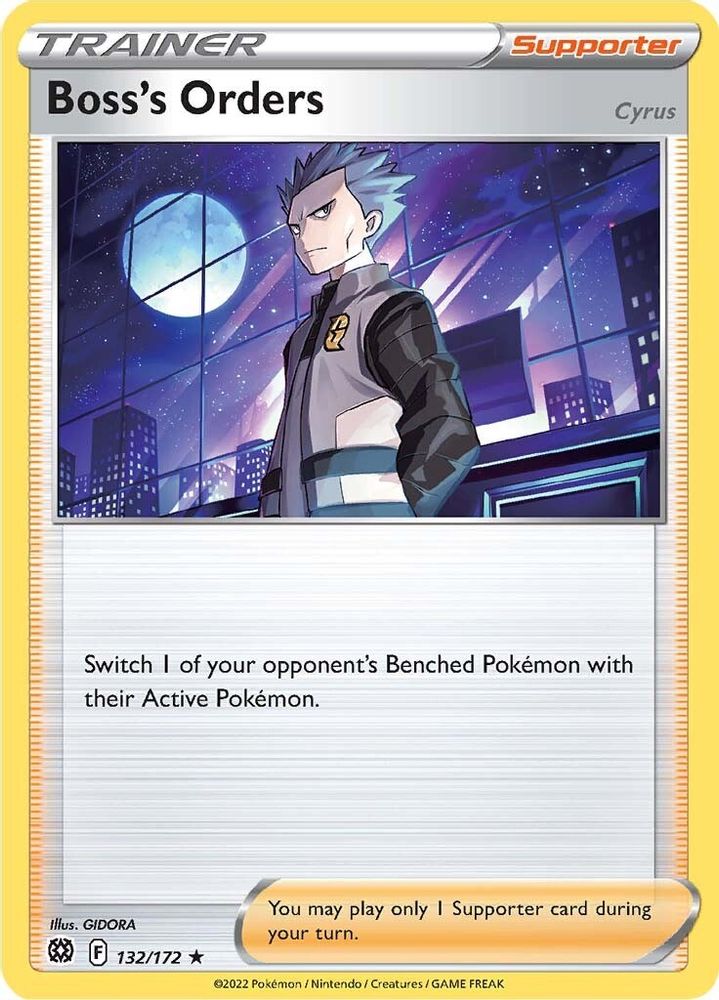 Boss's Orders 132 - Reverse Holofoil SWSH09 Brilliant Stars - Holo Rare