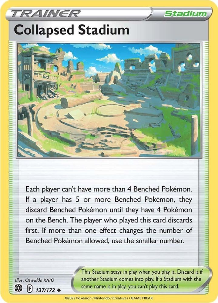 Collapsed Stadium 137 - Reverse Holofoil SWSH09 Brilliant Stars - Uncommon